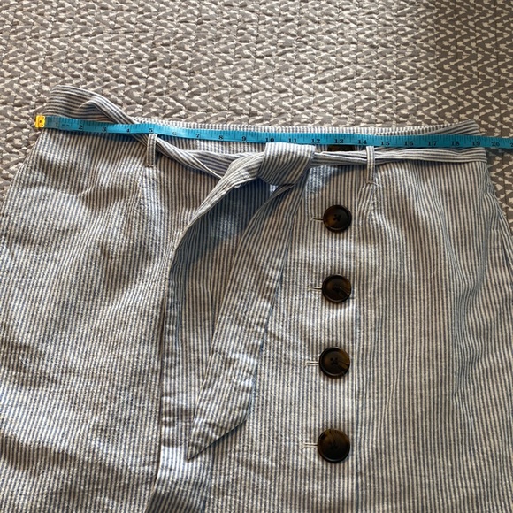 Boden Blue & White Striped Seeersucker Skirt 14 - Picture 9 of 11